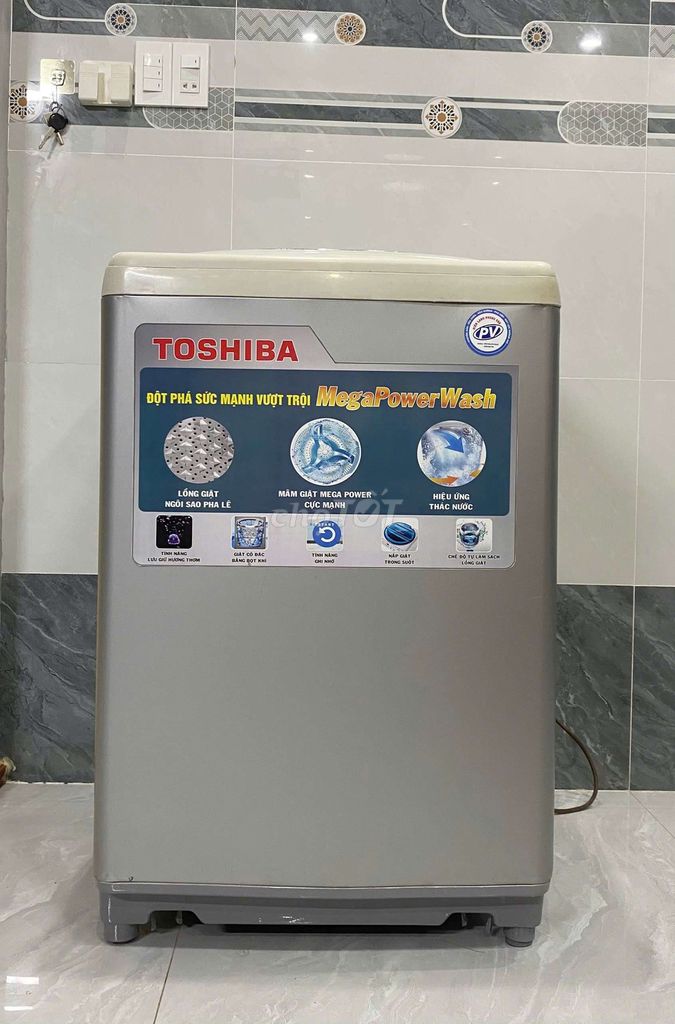 Máy giặt Toshiba 9kg màu xám sạch. Mua bán Máy giặt tại Huyện Tây Sơn Bình Định được đăng bởi Nguyễn Ngọc Vân hình 1