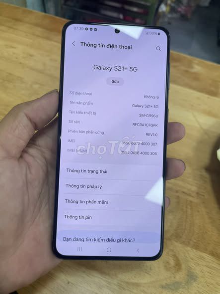 Samsung Galaxy S21+ 5G 128GB Đen. Mua bán Điện thoại tại Quận 1 Tp Hồ Chí Minh được đăng bởi Hội Đồ Điện Tử hình 1