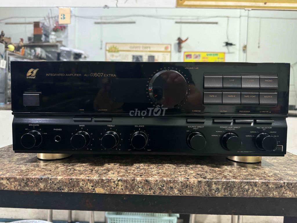 Amply Sansui au-@607 EXTRA cs-250w máy chạy 8 sò