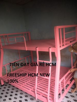 Giường tầng Lệch 48 Siêu Bền Bỉ Freeship SG New