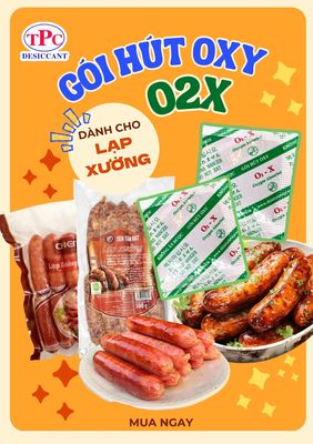 Gói hút oxy O2X bảo quản lạp xưởng, chống mốc. Mua bán Đồ ăn, thực phẩm và các loại khác tại Quận Nam Từ Liêm Hà Nội được đăng bởi Xuân Hút Ẩm