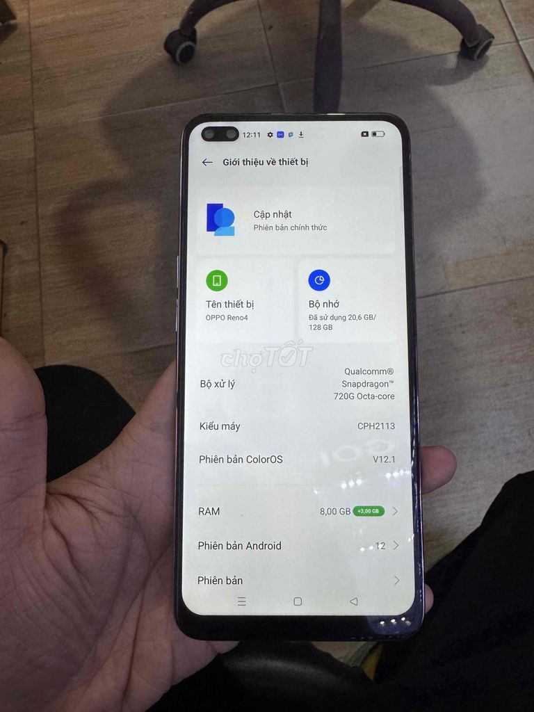 Oppo Reno 4 8/128GB Xanh Dương Đẹp Giá Rẻ