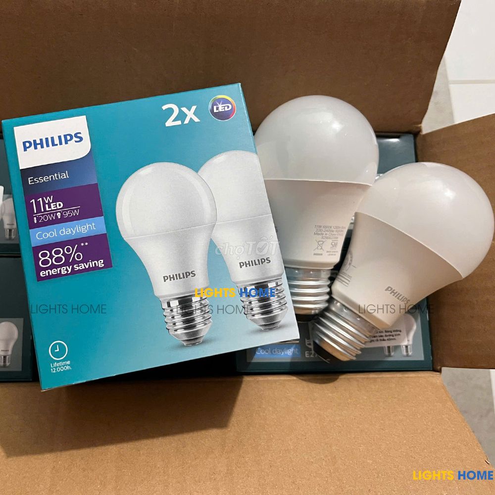 Combo 2 bóng siêu sáng 11W Philips giá rẻ