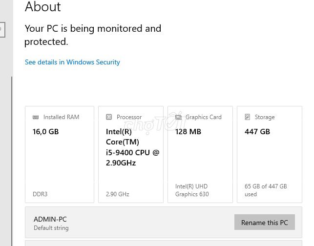 Máy tính để bàn intel i5-9400 16GB. Mua bán Máy tính để bàn tại Huyện Cần Giuộc Long An được đăng bởi Quỳnh Lê hình 1
