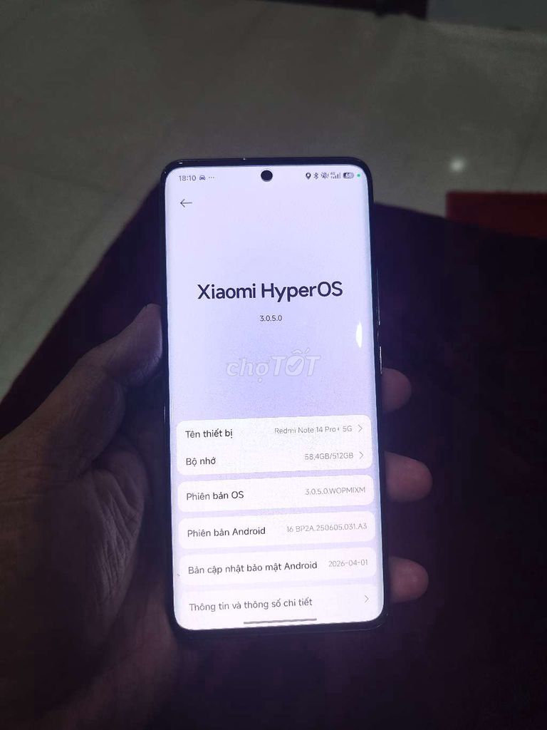 Xiaomi Redmi Note 14 Pro Plus 512GB Đen. Mua bán Điện thoại tại Quận 12 Tp Hồ Chí Minh được đăng bởi Bống Thúi hình 1
