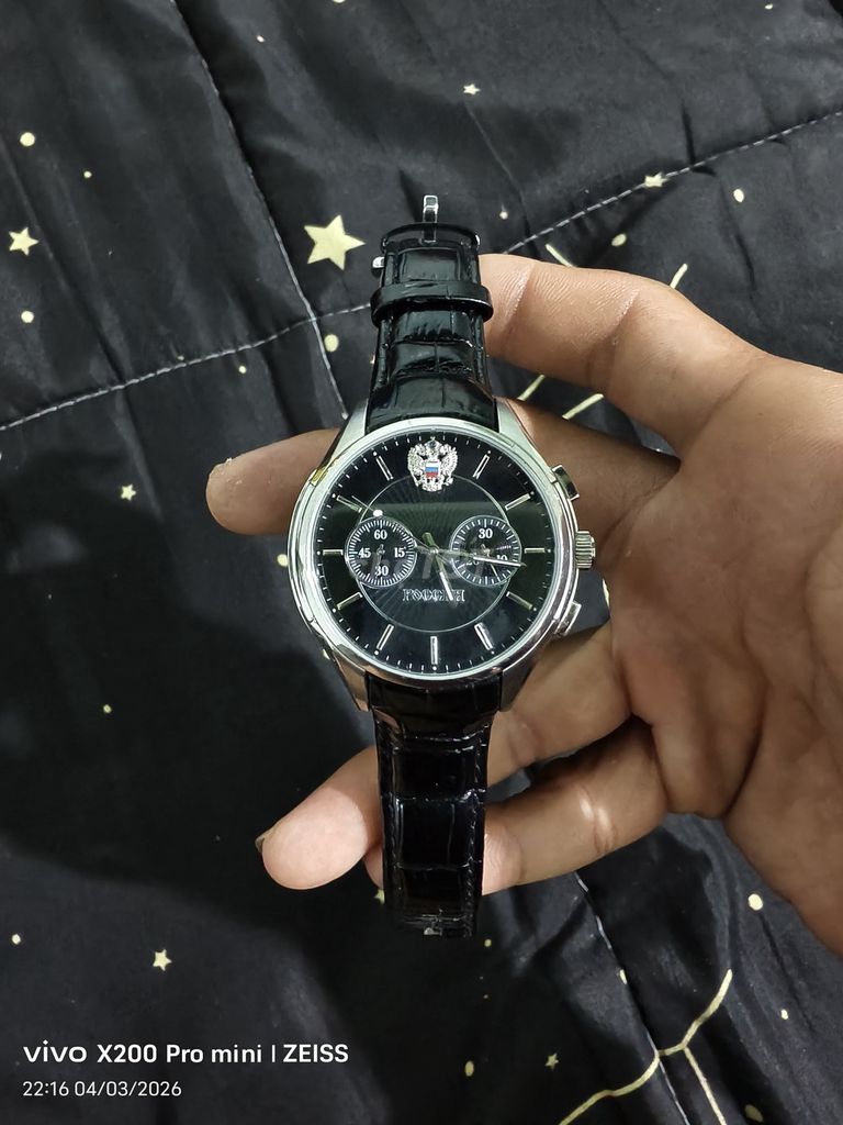 Đồng hồ đeo tay Nam Dây da Đen. Mua bán Đồng hồ tại Huyện Châu Thành An Giang được đăng bởi phong hoàng hình 1