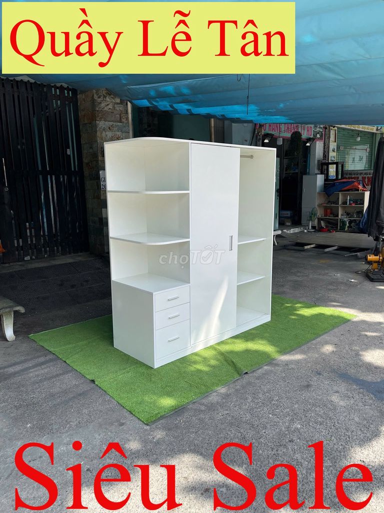 TỦ QUẦN ÁO= TỦ QUẦN ÁO= TỦ QUẦN ÁO CỬA LÙA 1M6=6. Mua bán Tủ, kệ gia đình tại Quận 6 Tp Hồ Chí Minh được đăng bởi Hàng Thanh Lý 268 hình 1