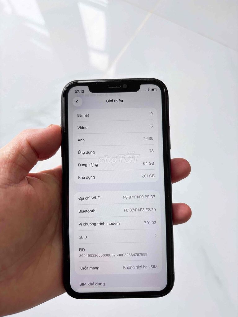 iPhone 11 64GB zin cần bán. Mua bán Điện thoại tại Thành phố Đà Lạt Lâm Đồng được đăng bởi Quang Vinh hình 1