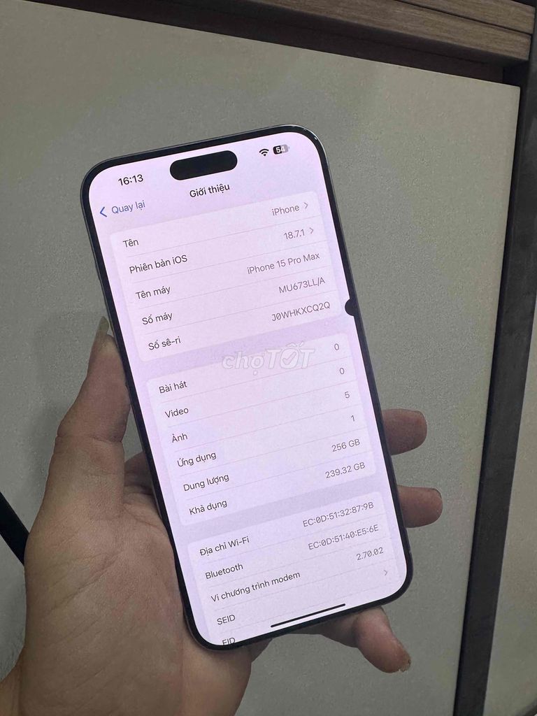 15PROMAX MÀN MỰC NHỎ TÝ 256gb. Mua bán Điện thoại tại Quận 12 Tp Hồ Chí Minh được đăng bởi Sang Mobile hình 1