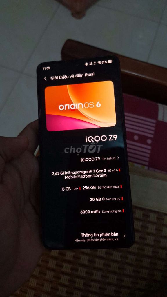 iQOO Z9 256GB Đen Đã qua sử dụng. Mua bán Điện thoại tại Thành phố Tây Ninh Tây Ninh được đăng bởi hằng Đỗ hình 1