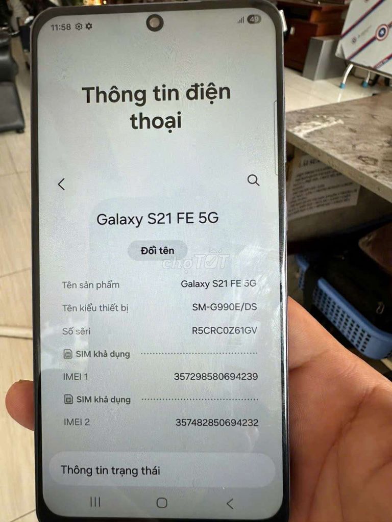 Samsung Galaxy S21 FE 5G 128GB Xám. Mua bán Điện thoại tại Quận 8 Tp Hồ Chí Minh được đăng bởi Dương Nguyễn hình 1