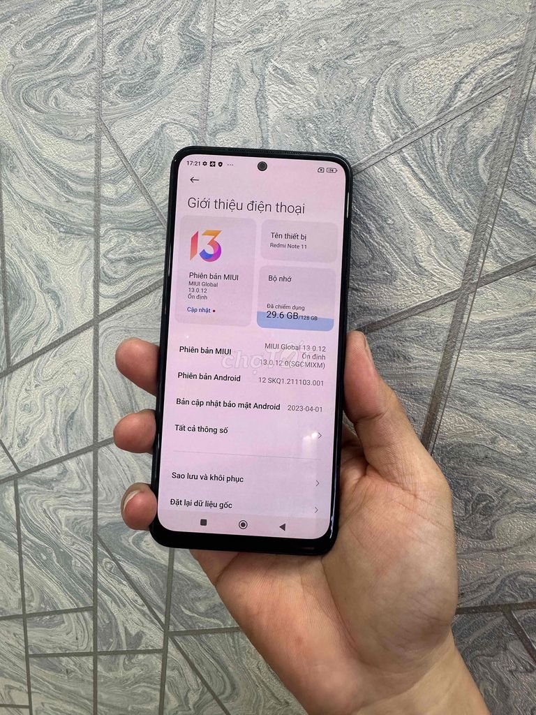 Xiaomi Redmi Note 11 128GB Đen. Mua bán Điện thoại tại Quận Bình Thạnh Tp Hồ Chí Minh được đăng bởi Nguyễn Đức hình 1