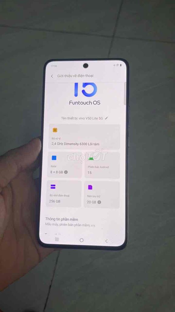 V50 Lite 5G 8/256GB Nguyên zin BH 8/2026 TGDD. Mua bán Điện thoại tại Quận 8 Tp Hồ Chí Minh được đăng bởi Thanh Tâm Mobile hình 1