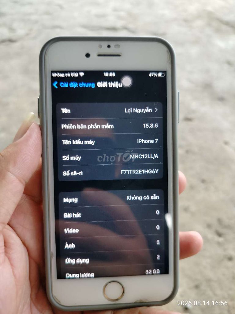 Apple iPhone 7 32GB Vàng Đã sử dụng. Mua bán Điện thoại tại Huyện Bến Lức Long An được đăng bởi Minhkhoi12 hình 1