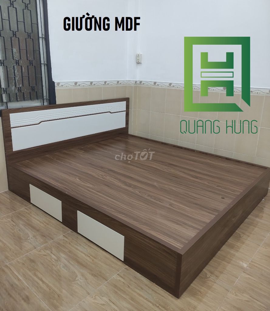 GIƯỜNG MDF-GIƯỜNG MDF=GIƯỜNG MDF=GIƯỜNG MDF$GIƯỜNG. Mua bán Giường, chăn ga gối nệm tại Quận 12 Tp Hồ Chí Minh được đăng bởi NỘI THẤT NHÀ XINH hình 1
