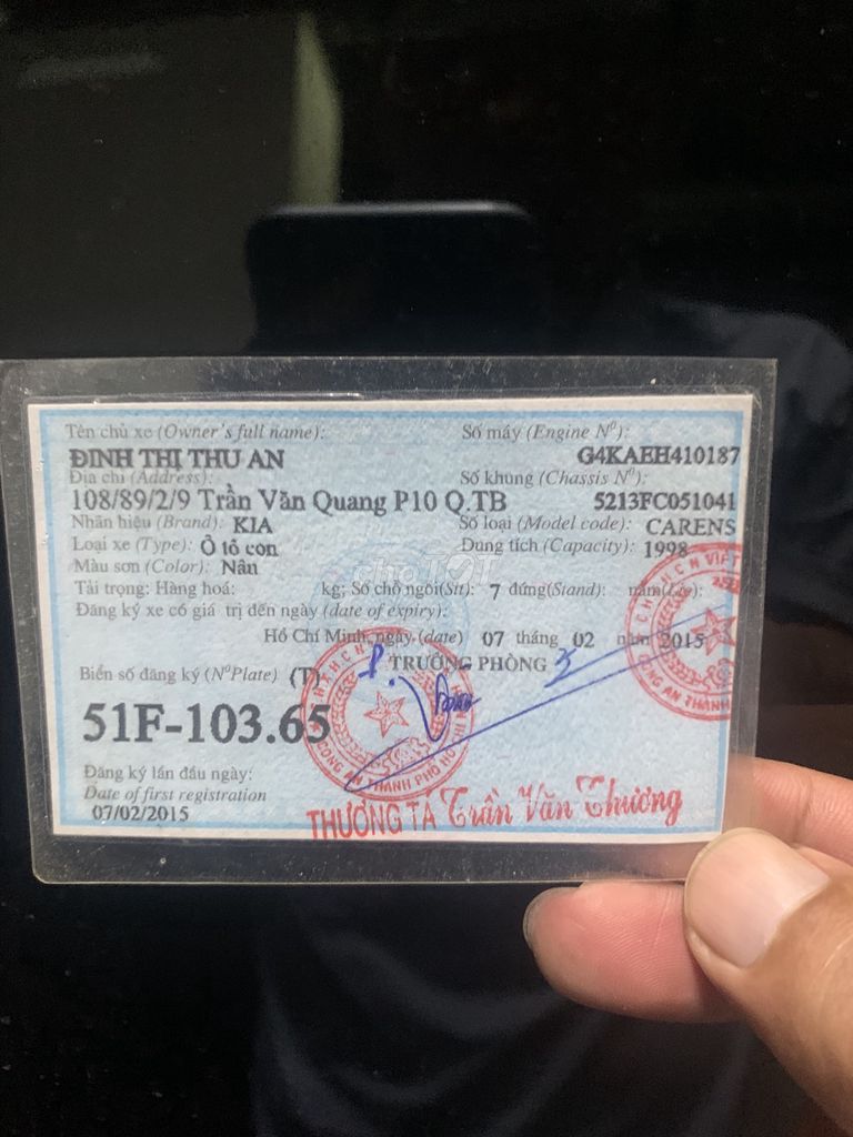 Kia Carens 2015 S SX 2.0 AT - 99000 km. Mua bán Ô tô tại Quận Bình Thạnh Tp Hồ Chí Minh được đăng bởi Hoang ngoc thang hình 4