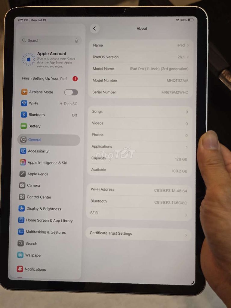 Apple iPad Pro (11-inch) 128GB Bạc. Mua bán Máy tính bảng tại Quận Liên Chiểu Đà Nẵng được đăng bởi Minh Hiếu hình 1