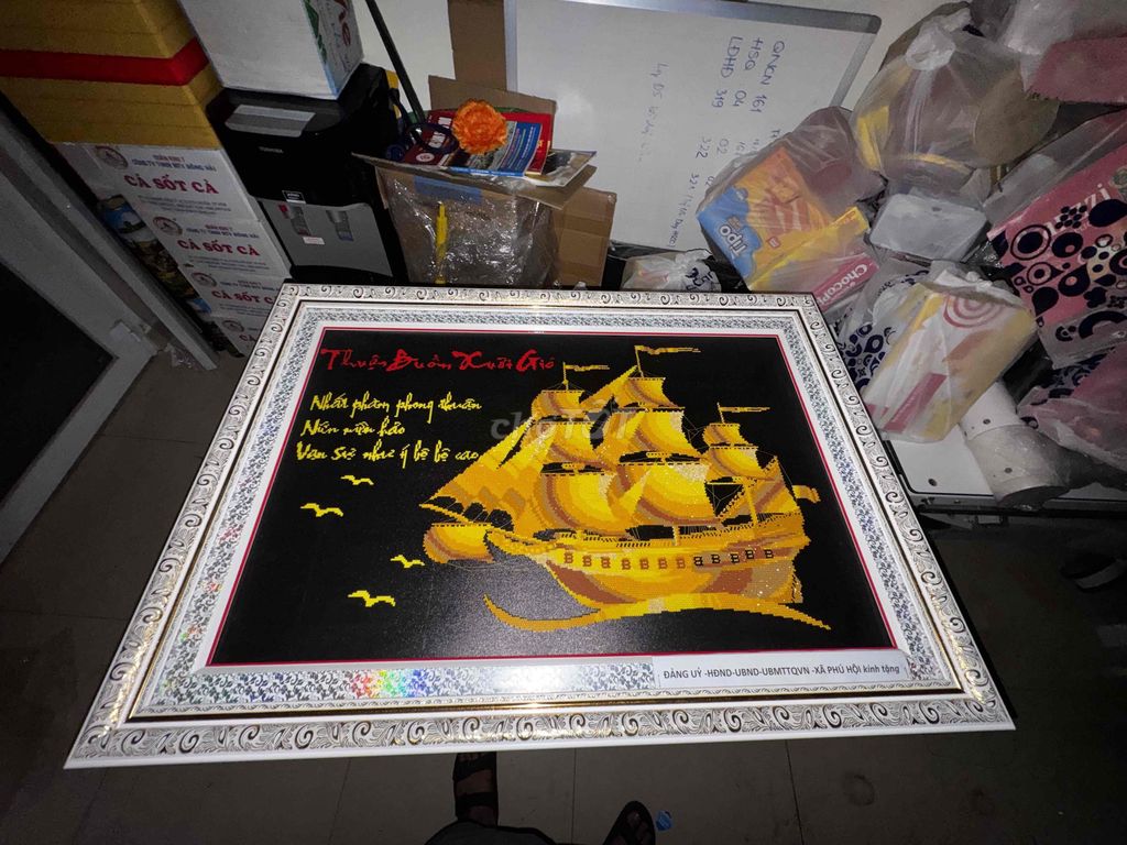 Tranh đính đá 70x1m Mới 95%. Mua bán Đồ sưu tầm, đồ cổ tại Quận 5 Tp Hồ Chí Minh được đăng bởi Cán Điểu hình 1