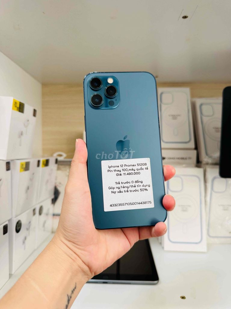 Apple iPhone 12 Pro Max 512GB Xanh. Mua bán Điện thoại tại Thành phố Long Xuyên An Giang được đăng bởi Ngân KNmobile An Giang  hình 1