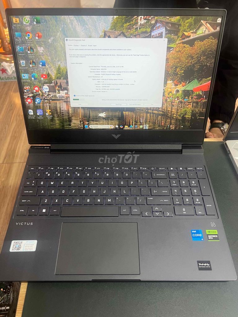 HP Victus 15 i5-12450H 16GB/512GB RTX 2050. Mua bán Laptop tại Thành phố Thủ Dầu Một Bình Dương được đăng bởi điện thoại giá rẻ  hình 1