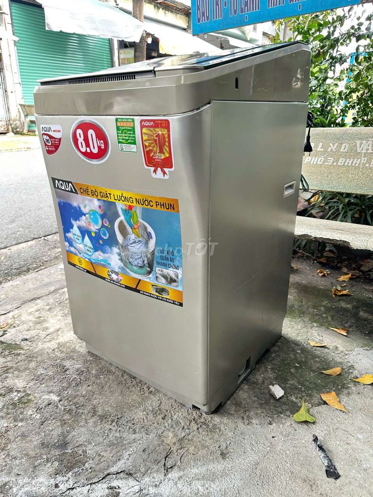 Máy giặc aqua 8kg máy zin giặc vắt bao êm freship