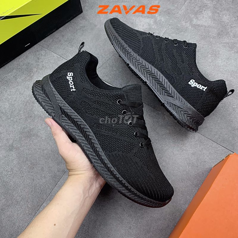 Giày thể thao nam màu đen ZAVAS sneaker êm S355