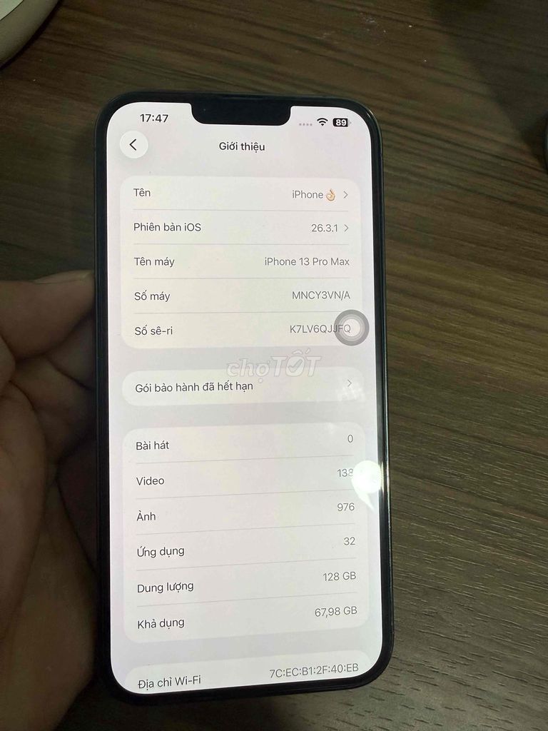 Apple iPhone 13 Pro Max 128GB VN/A. Mua bán Điện thoại tại Thị xã Tân Uyên Bình Dương được đăng bởi Tuấn hình 1