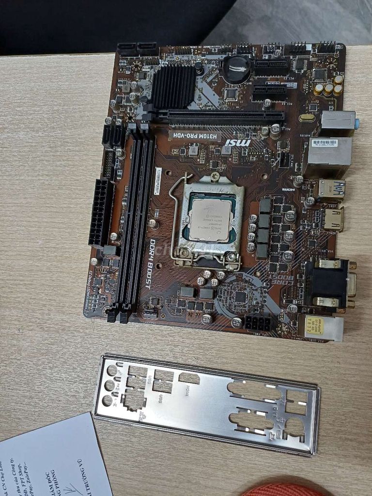 Combo Mainboard MSI H310M PRO-VDH+ i3 9350KF Zin