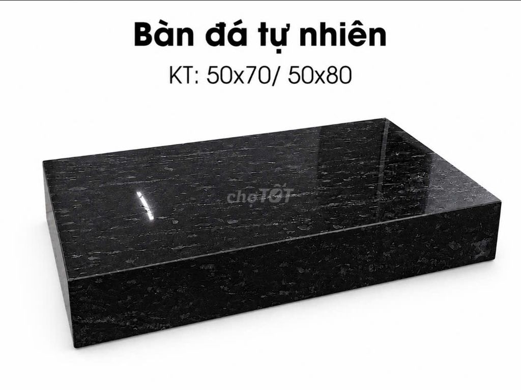 Dọn kho Bàn đá tự nhiên Đen vân trắng 50x70. Mua bán Thiết bị vệ sinh, nhà tắm tại Quận Hoàng Mai Hà Nội được đăng bởi Thiết bị vệ sinh Vietbig hình 1