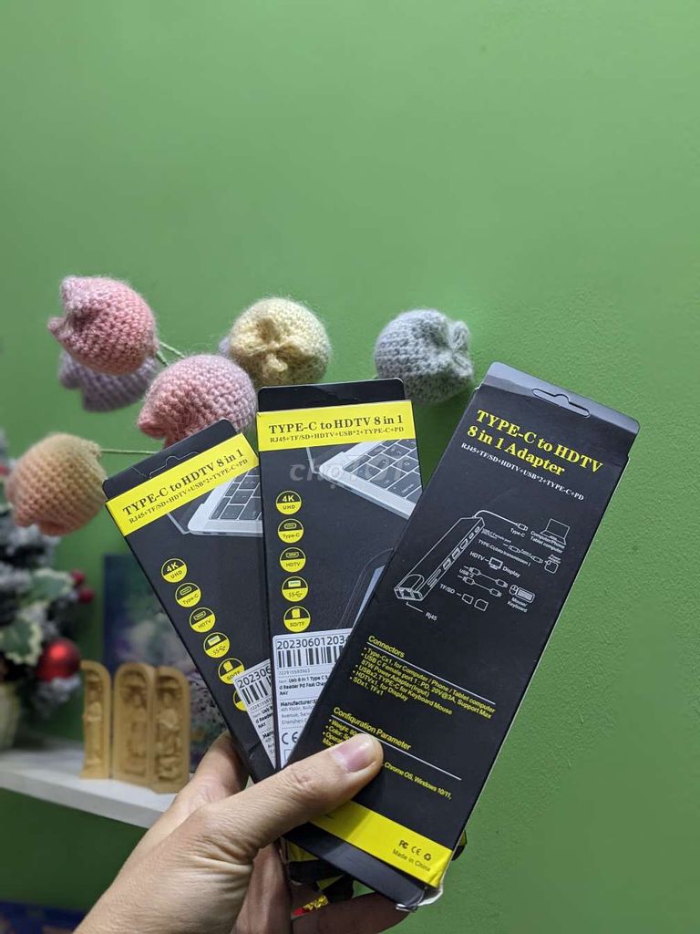 Cáp 8in1 cho Macbook, máy tính, điện thoại ... Mua bán Linh kiện (RAM, Card...) tại Huyện Văn Giang Hưng Yên được đăng bởi TRsince 198X hình 1