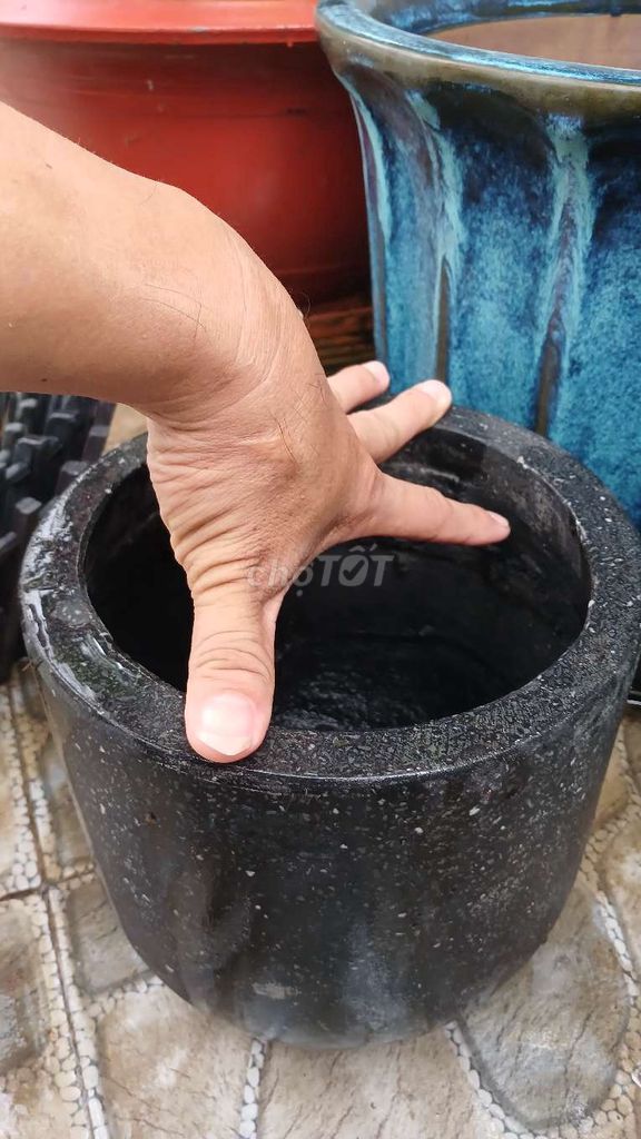 Chậu cây đá màu đen. Mua bán Cây cảnh, đồ trang trí tại Quận Phú Nhuận Tp Hồ Chí Minh được đăng bởi Tony Phat hình 1