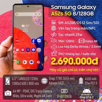 Samsung Galaxy A52s 5G 128GB Xanh Ngọc