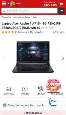 Cần bán laptop gaming acer aspire 7
