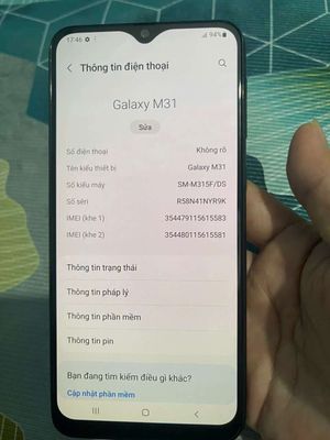 Samsung Galaxy M31 6/128GB - Chính Hãng. Mua bán Điện thoại tại Quận Gò Vấp Tp Hồ Chí Minh được đăng bởi Tiến Đạt