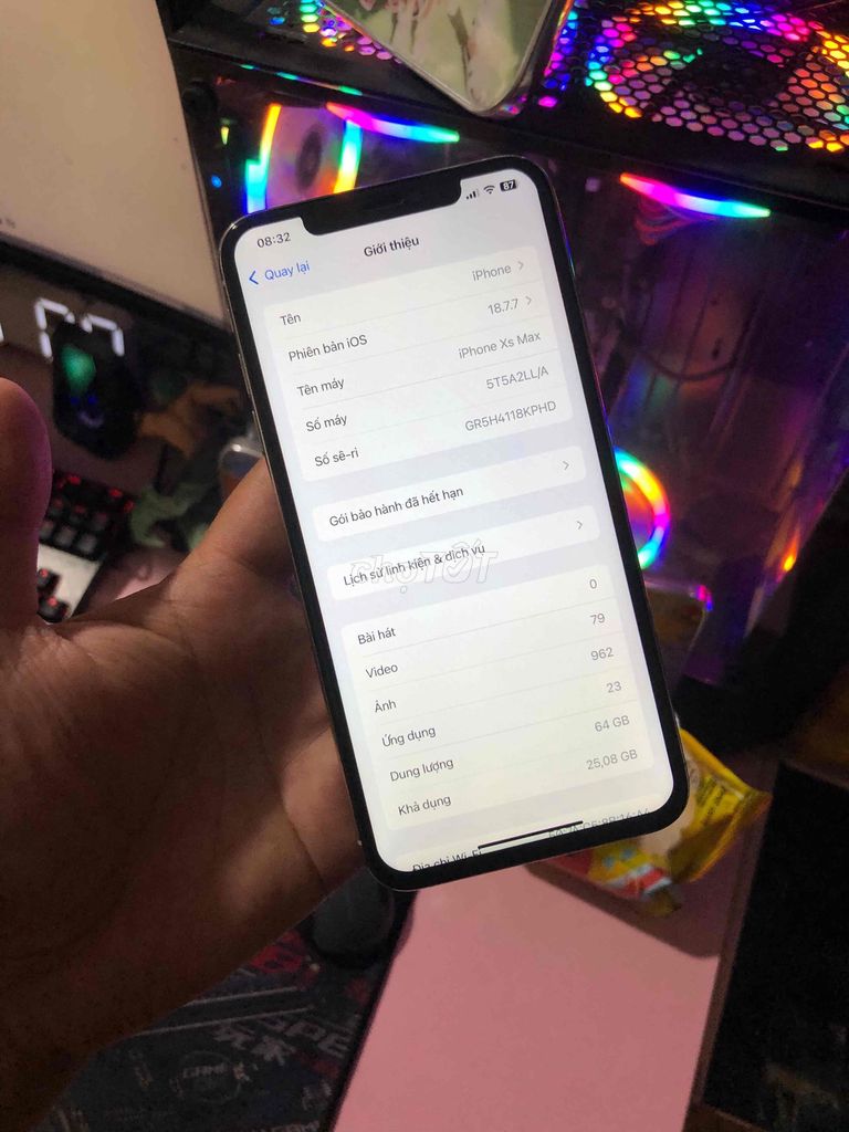 Apple iPhone XS Max 64GB Trắng Đã sử dụng. Mua bán Điện thoại tại Huyện Trảng Bom Đồng Nai được đăng bởi Triệu Duy hình 1