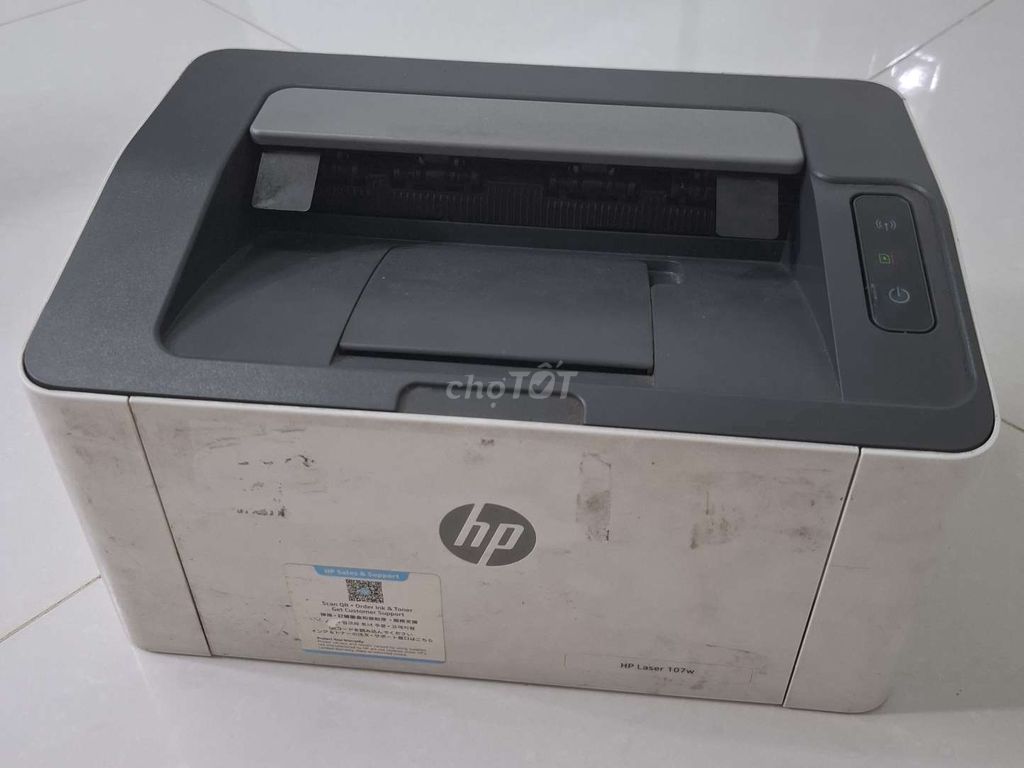 Máy in HP 107w, bán xác, không lên nguồn