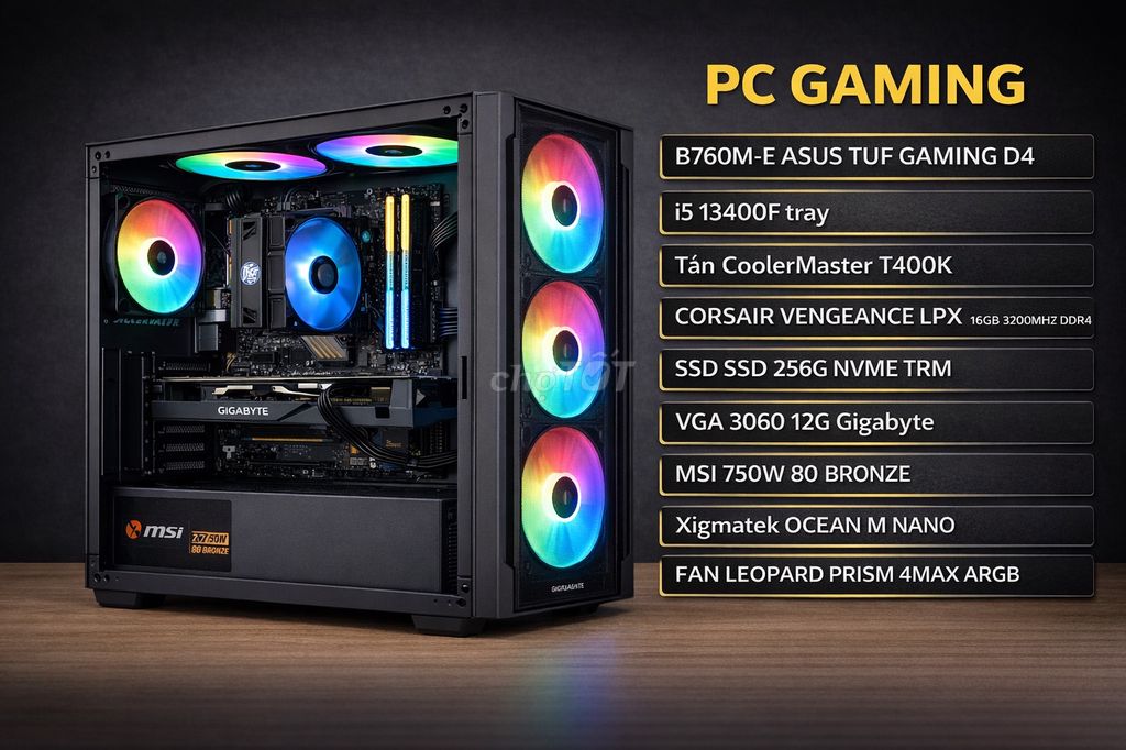 PC Gaming i5 13400F RTX 3060 12G. Mua bán Máy tính để bàn tại Huyện Thanh Trì Hà Nội được đăng bởi Thanh Hải PC new Hà Nội hình 1