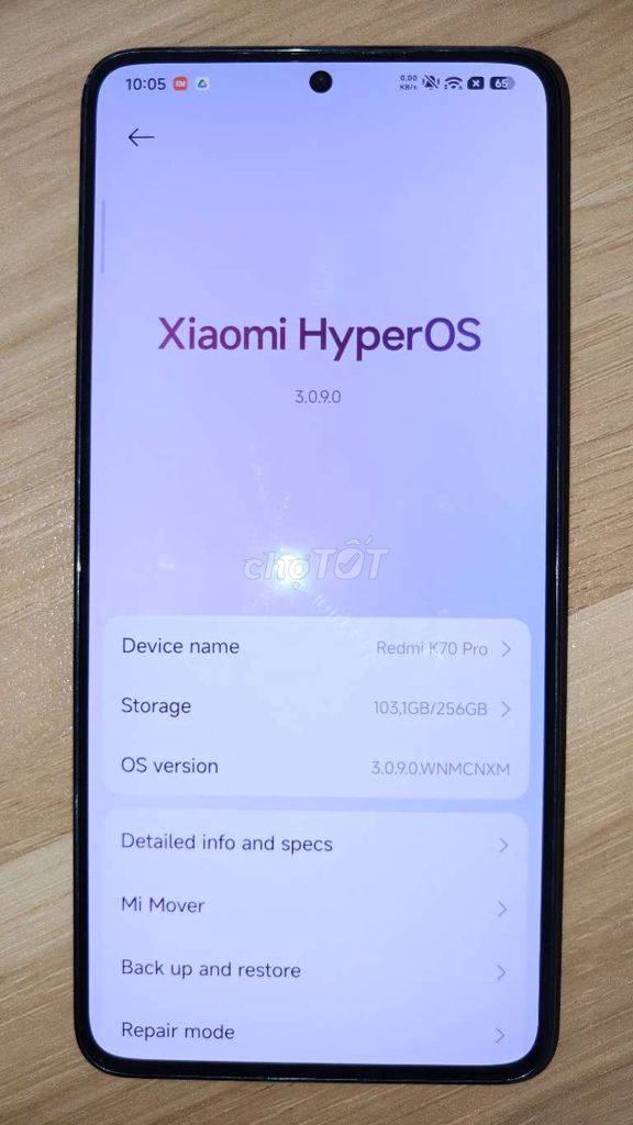 Redmi K70 Pro 256GB Đen. Mua bán Điện thoại tại Thành phố Thủ Đức Tp Hồ Chí Minh được đăng bởi Tien DP hình 1