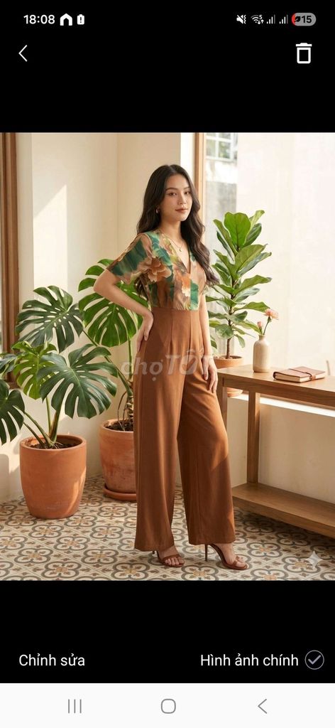 Bộ jum Nữ cổ V ống rộng. Mua bán Quần áo tại Thành phố Nha Trang Khánh Hòa được đăng bởi TTrangfashion hình 1
