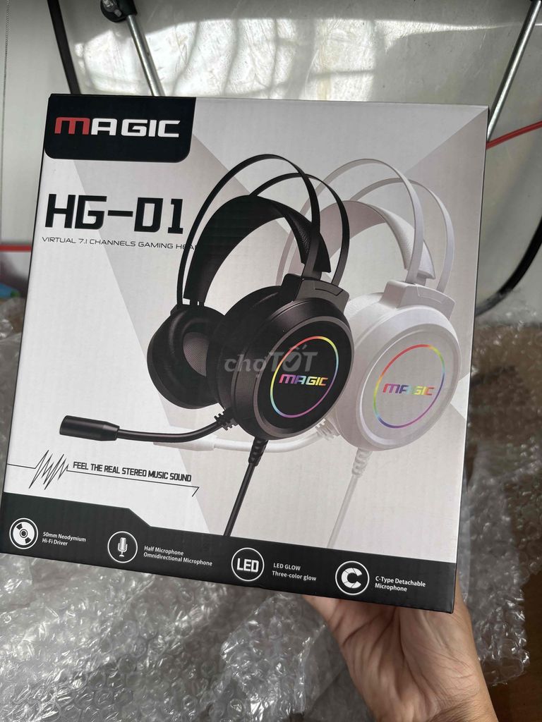 Tai nghe gaming Đen/trắng. Mua bán Tivi, Âm thanh tại Thành phố Thuận An Bình Dương được đăng bởi Nhân Trần hình 1