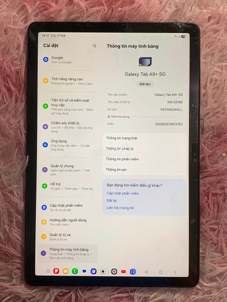 Samsung Tab A9 Plus 5G 11 inch 8GB/128GB. Mua bán Máy tính bảng tại Quận 10 Tp Hồ Chí Minh được đăng bởi Hội Đồ Điện Tử hình 1