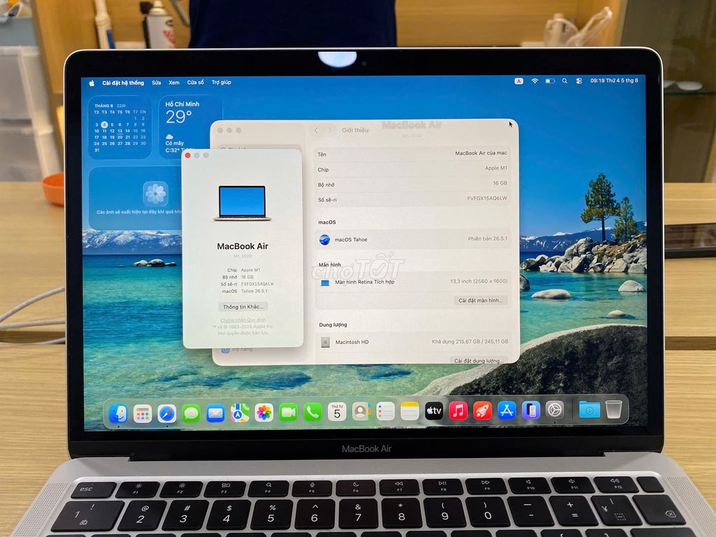 Macbook Air 2020 M1 Ram 16Gb SSD 256Gb. Mua bán Laptop tại Quận 10 Tp Hồ Chí Minh được đăng bởi Lapvn hình 1