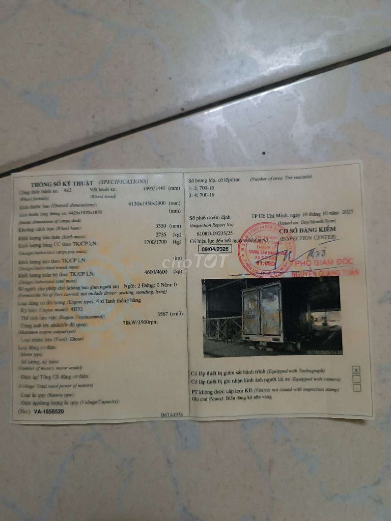 Cần bán 1 xe misu 1t7. Mua bán Xe tải, xe ben tại Thị xã Bến Cát Bình Dương được đăng bởi Sang hình 5