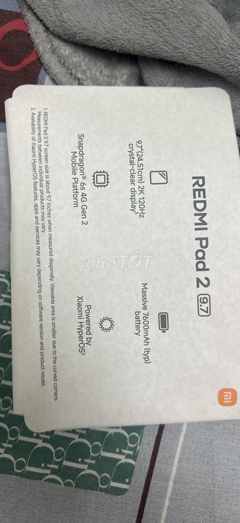 Xiaomi Redmi Pad 2 4GB/128GB 9.7 inch. Mua bán Máy tính bảng tại Quận Bình Tân Tp Hồ Chí Minh được đăng bởi Khoa Lê hình 1