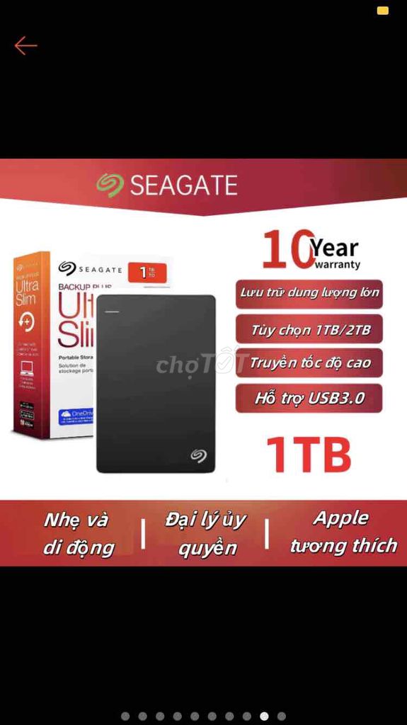 Seagate Ultra Slim Ổ Cứng 1TB