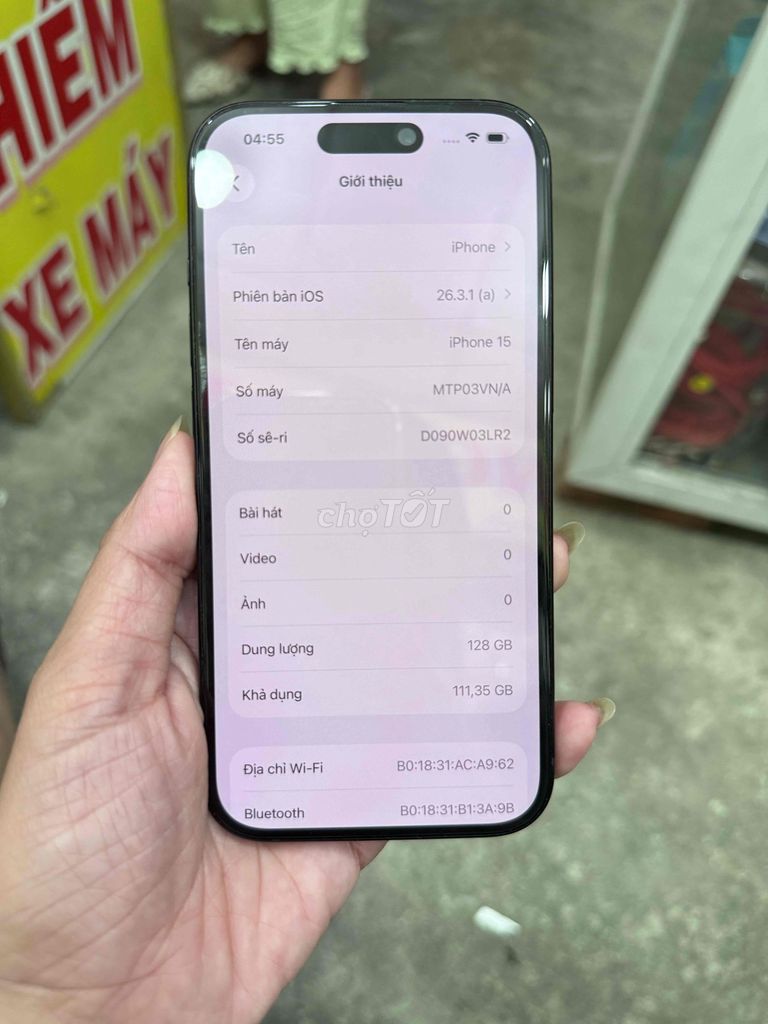 IPHONE 15, 128GB, MÀU ĐEN,73 LẦN SẠC. Mua bán Điện thoại tại Huyện Củ Chi Tp Hồ Chí Minh được đăng bởi Trang Minh hình 1