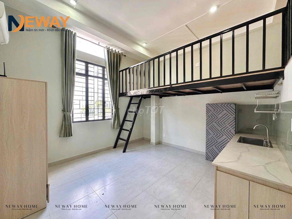 Phòng trọ gác cao, siêu rộng 40m2, cửa sổ trời ở 4 người, nhà ga T3