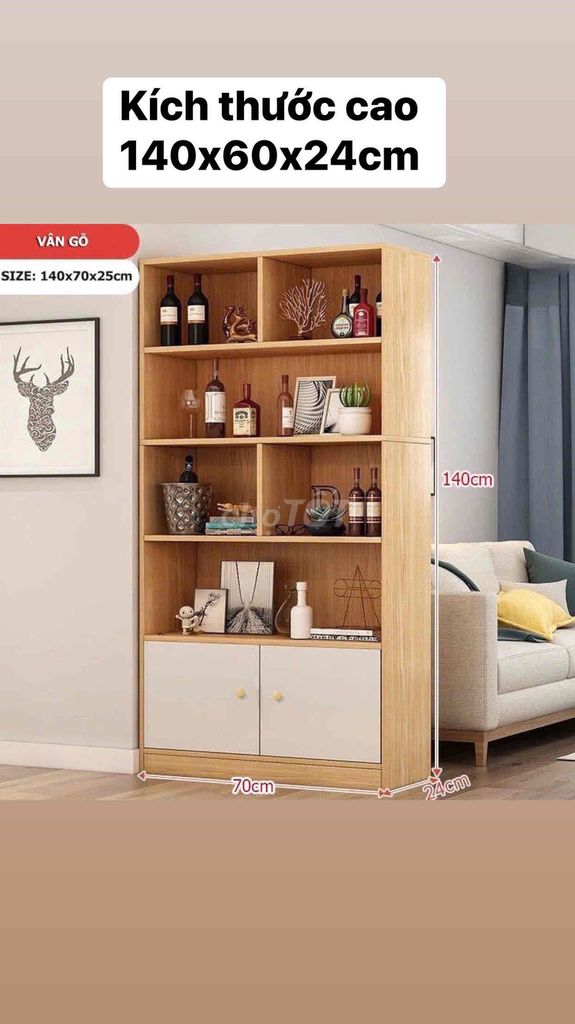 Tủ đồ đa năng cao 140cm lắp sẵn