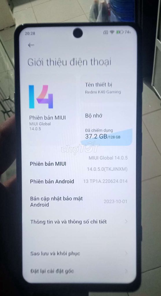 Xiaomi K40 Gaming 128GB Đã sử dụng. Mua bán Điện thoại tại Quận Cái Răng Cần Thơ được đăng bởi Khang hình 1