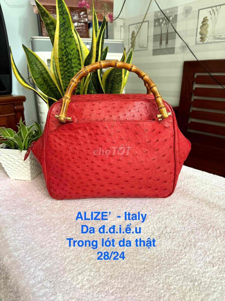 Xách tay ALIZE’ size 28x24 da đà điểu